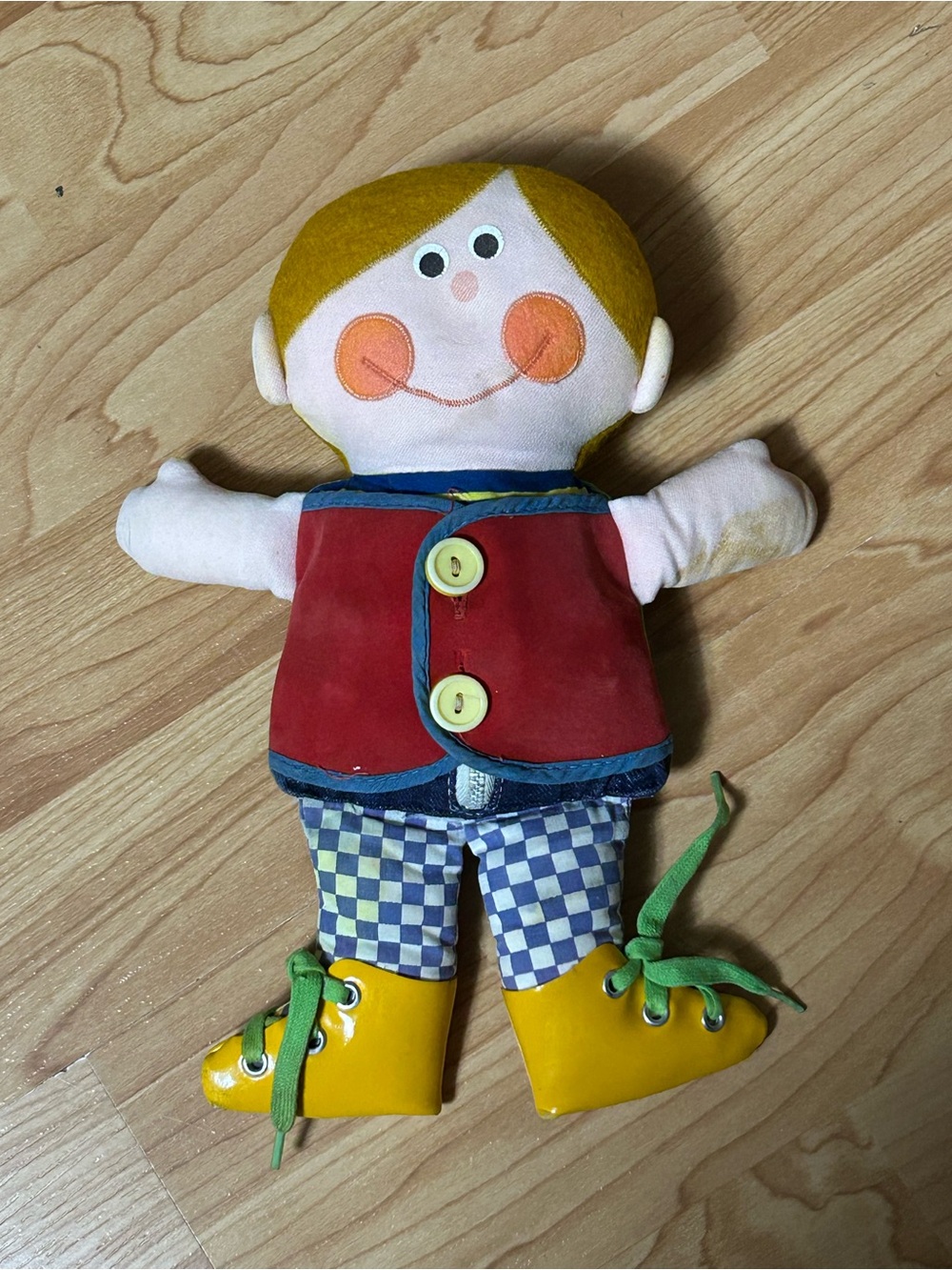 Vintage Playskool 1970 Dapper Dan Teaching Doll Toy